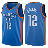 2017-18 Season Steven Adams Oklahoma City Thunder #12 Icon Blue Jersey