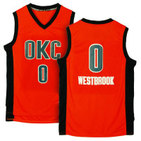 Oklahoma City Thunder #0 Russell Westbrook 2015-16 Season Alternate Orange Jersey Oklahoma City Thunder #0 Russell Westbrook 2015-16 Season Alternate Orange Jersey