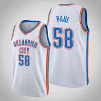 2019-20 Thunder Chris Paul #58 Association Jersey White 2019-20 Thunder Chris Paul #58 Association Jersey White
