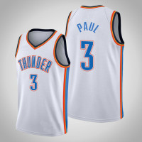 Mens Oklahoma City Thunder Chris Paul #3 White Association Jersey Mens Oklahoma City Thunder Chris Paul #3 White Association Jersey