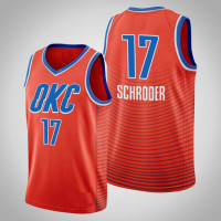Mens Oklahoma City Thunder Dennis Schroder #17 Orange Swingman 2019-20 Jersey  -  Statement Edition Mens Oklahoma City Thunder Dennis Schroder #17 Orange Swingman 2019-20 Jersey  -  Statement Edition