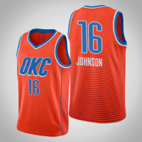 Mens 2020-21 Oklahoma City Thunder James Johnson #16 Orange Statement Jersey