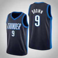 2020-21 OKC Thunder Moses Brown #9 Navy Earned Jersey