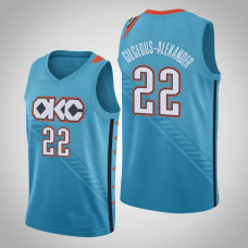 Mens Oklahoma City Thunder Shai Gilgeous-Alexander #22 Blue City Jersey