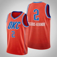 Mens Oklahoma City Thunder Shai Gilgeous-Alexander #22 Orange Statement Jersey