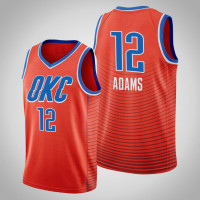 Mens Oklahoma City Thunder Steven Adams #12 Orange Swingman 2019-20 Jersey  -  Statement Edition Mens Oklahoma City Thunder Steven Adams #12 Orange Swingman 2019-20 Jersey  -  Statement Edition