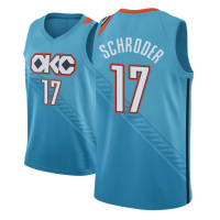 Men 2018-19 Dennis Schroder Oklahoma City Thunder #17 City Edition Turquoise Jersey Men 2018-19 Dennis Schroder Oklahoma City Thunder #17 City Edition Turquoise Jersey