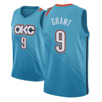 Men 2018-19 Jerami Grant Oklahoma City Thunder #9 City Edition Turquoise Jersey Men 2018-19 Jerami Grant Oklahoma City Thunder #9 City Edition Turquoise Jersey