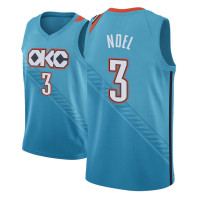 Men 2018-19 Nerlens Noel Oklahoma City Thunder #3 City Edition Turquoise Jersey Men 2018-19 Nerlens Noel Oklahoma City Thunder #3 City Edition Turquoise Jersey