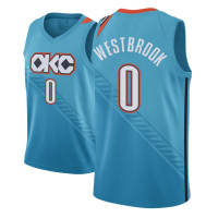 Men 2018-19 Russell Westbrook Oklahoma City Thunder #0 City Edition Turquoise Jersey Men 2018-19 Russell Westbrook Oklahoma City Thunder #0 City Edition Turquoise Jersey