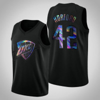 Men Oklahoma City Thunder Al Horford #42 Black Iridescent Holographic Limited Edition Jersey