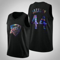 Men Oklahoma City Thunder Justin Jackson #44 Black Iridescent Holographic Limited Edition Jersey