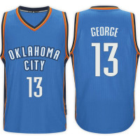 Paul George Oklahoma City Thunder #13 Road Blue New Swingman Jersey