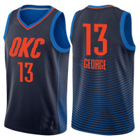 Mens 2017-18 Season Paul George Oklahoma City Thunder #13 Statement Navy Swingman Jersey Mens 2017-18 Season Paul George Oklahoma City Thunder #13 Statement Navy Swingman Jersey