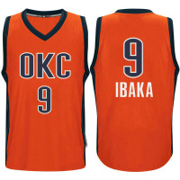 Serge Ibaka Oklahoma City Thunder #9 2015-16 Season Alternate Orange Jersey