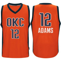 Steven Adams Oklahoma City Thunder #12 2015-16 Season Alternate Orange Jersey