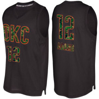 Steven Adams Oklahoma City Thunder #12 Black Camo Fashion Swingman Jersey