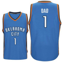 Father's Day Dad Logo #1 Oklahoma City Thunder Swingman Blue Road Jersey Father's Day Dad Logo #1 Oklahoma City Thunder Swingman Blue Road Jersey