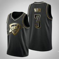 Oklahoma City Thunder Nerlens Noel #3 Black Jersey - Golden Edition Oklahoma City Thunder Nerlens Noel #3 Black Jersey - Golden Edition