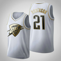 Oklahoma City Thunder Andre Roberson #21 Golden Edition White Jersey Oklahoma City Thunder Andre Roberson #21 Golden Edition White Jersey