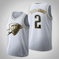 Oklahoma City Thunder Shai Gilgeous-Alexander #2 Golden Edition White Jersey Oklahoma City Thunder Shai Gilgeous-Alexander #2 Golden Edition White Jersey