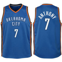 Youth 2017-18 Season Carmelo Anthony Oklahoma City Thunder #7 Icon Blue Swingman Jersey Youth 2017-18 Season Carmelo Anthony Oklahoma City Thunder #7 Icon Blue Swingman Jersey