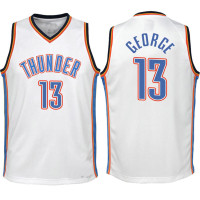 Youth 2017-18 Season Paul George Oklahoma City Thunder #13 Association White Swingman Jersey Youth 2017-18 Season Paul George Oklahoma City Thunder #13 Association White Swingman Jersey