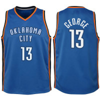 Youth 2017-18 Season Paul George Oklahoma City Thunder #13 Icon Blue Swingman Jersey Youth 2017-18 Season Paul George Oklahoma City Thunder #13 Icon Blue Swingman Jersey