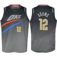 Youth 2017-18 Season Steven Adams Oklahoma City Thunder #12 City Edition Gray Swingman Jersey Youth 2017-18 Season Steven Adams Oklahoma City Thunder #12 City Edition Gray Swingman Jersey