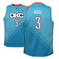 Youth 2018-19 Nerlens Noel Oklahoma City Thunder #3 City Edition Turquoise Jersey Youth 2018-19 Nerlens Noel Oklahoma City Thunder #3 City Edition Turquoise Jersey