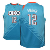 Youth 2018-19 Steven Adams Oklahoma City Thunder #12 City Edition Turquoise Jersey Youth 2018-19 Steven Adams Oklahoma City Thunder #12 City Edition Turquoise Jersey