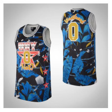 Womens Oklahoma City Thunder #0 Russell Westbrook New Swingman Fashion Blue Jersey